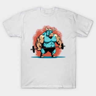 Bodybuilder Bull - Brick T-Shirt